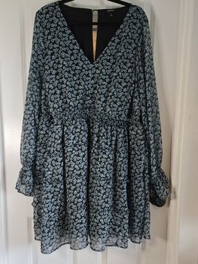 Torrid Size 2 Mini Lurex Chiffon Tiered Dress